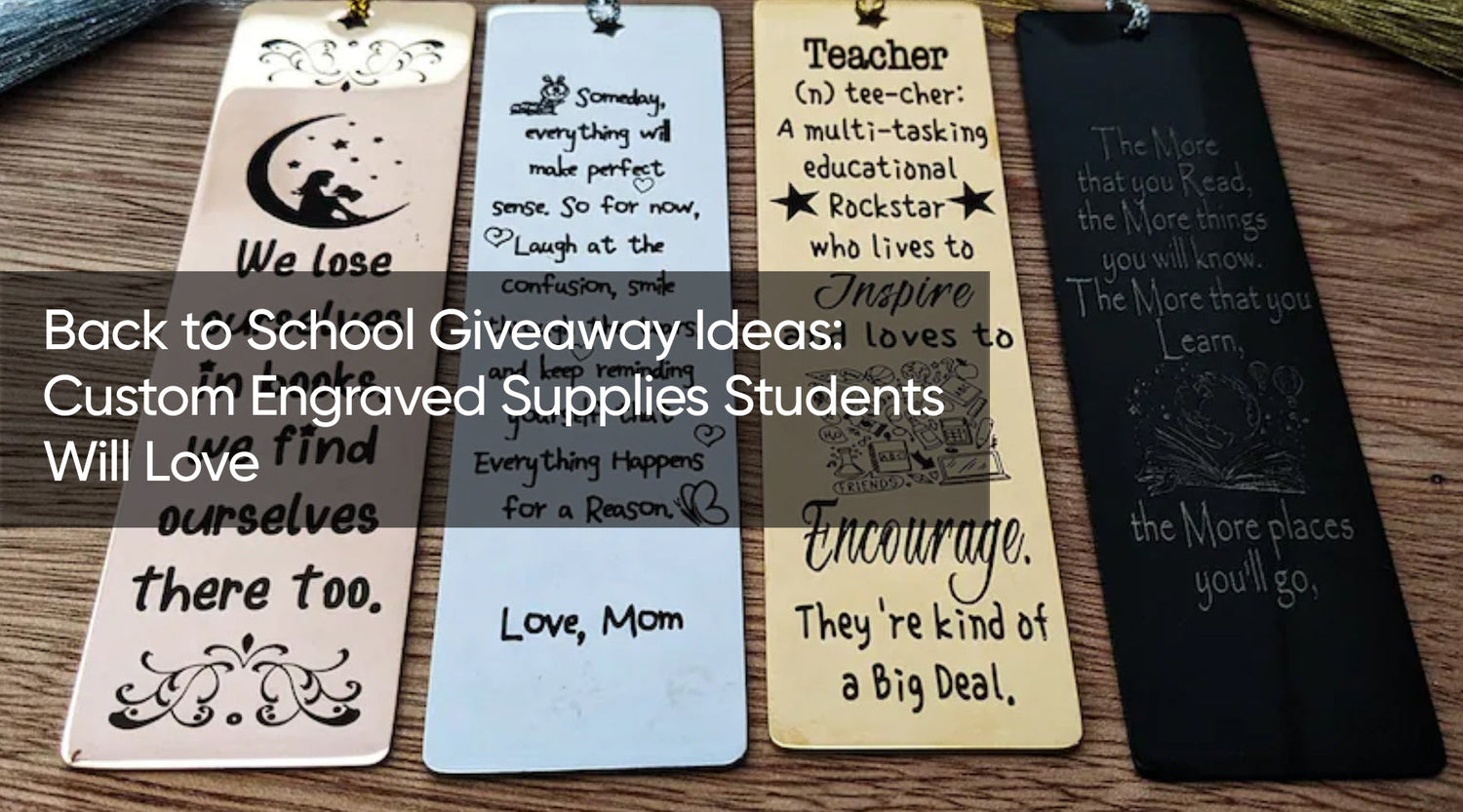 Back to School Giveaway Ideas: Custom Engraved Supplies Students Will Love