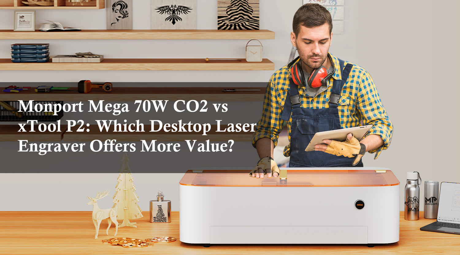 Monport Mega 70W CO2 vs xTool P2: Which Desktop Laser Engraver Offers More Value?