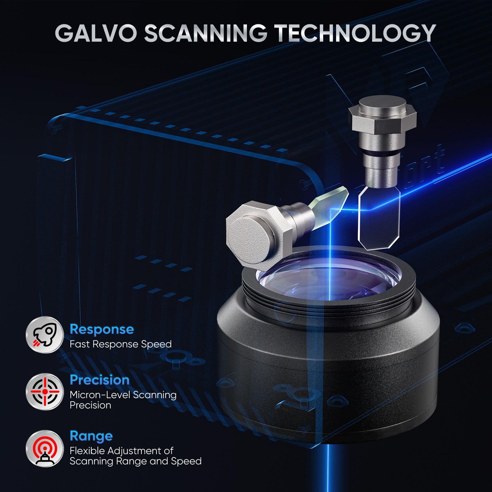 Monport GA 30W Upgraded Integrated MOPA Fiber Laser Engraver & Marking Machine with Auto Focus and Free Lightburn