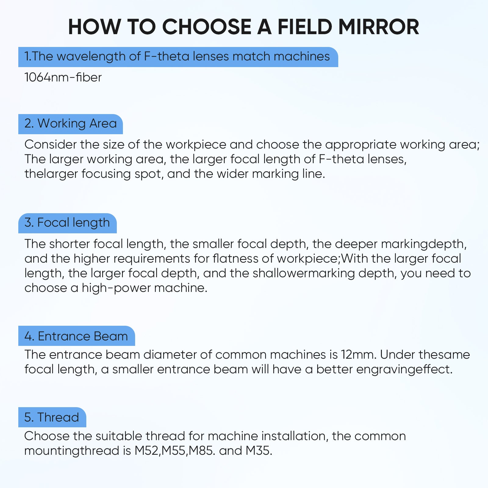 Monport F-theta M85 110*110mm Replacement Optical Scanning Lens for Fiber Laser Engraver