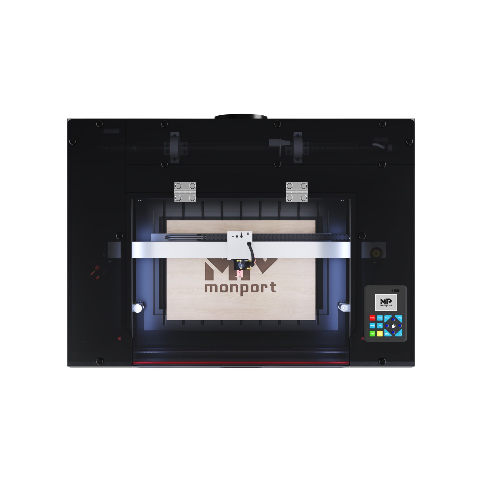 Monport Reno45 Pro 45W Desktop CO2 Laser Engraver & Cutter (16" X 12") with Semi-Autofocus and Free Lightburn