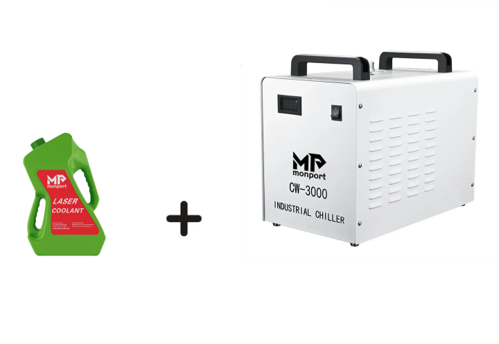 Monport 9L CW-3000 Water Cooling System for 40W CO2 Laser Engraver with CO2 Antifreeze Laser Coolant