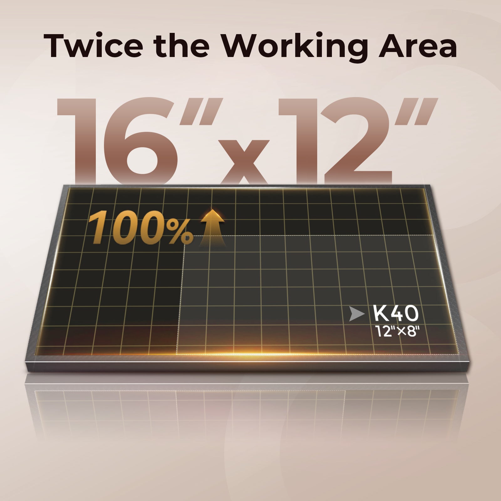 Monport Reno45 Pro 45W Desktop CO2 Laser Engraver & Cutter (16" X 12") with Semi-Autofocus and Free Lightburn