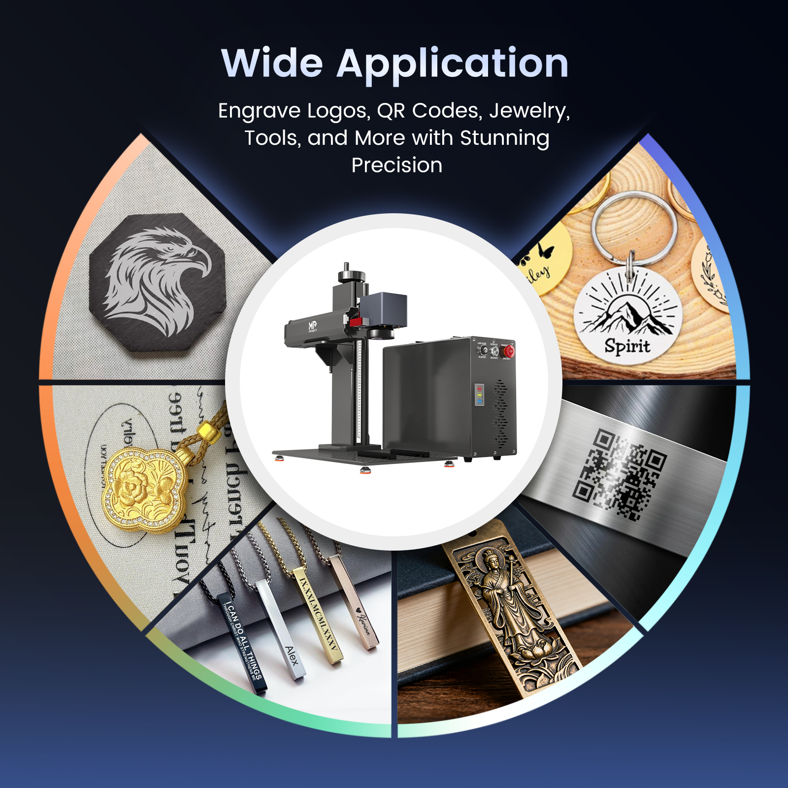 Monport GT 80W Split MOPA Fiber Laser Engraver & Color Marking Machine With AutoFocus