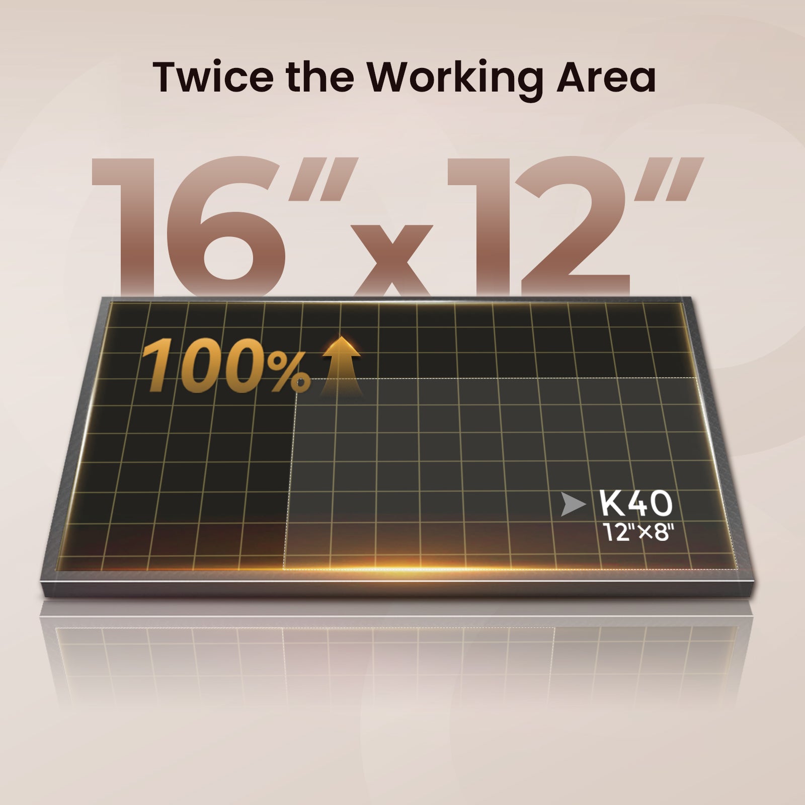 Monport Reno45 Pro Vision 45W Desktop CO2 Laser Engraver & Cutter (16" X 12") with 8MP HD Camera and Magnetic Assisted Autofocus