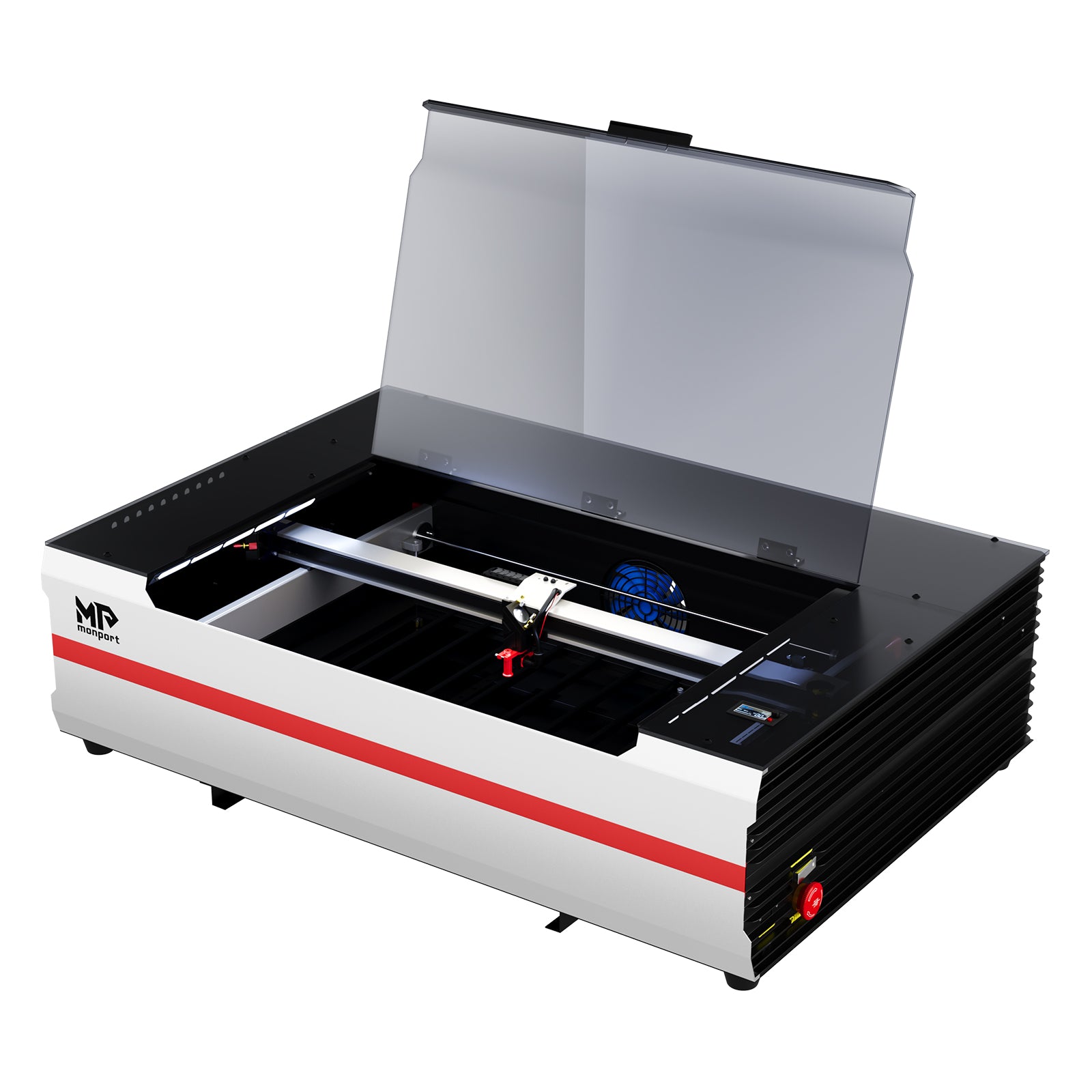 Monport Reno65 65W Desktop CO2 Laser Engraver & Cutter (24" X 16") with Magnetic Assisted Autofocus and Free Lightburn