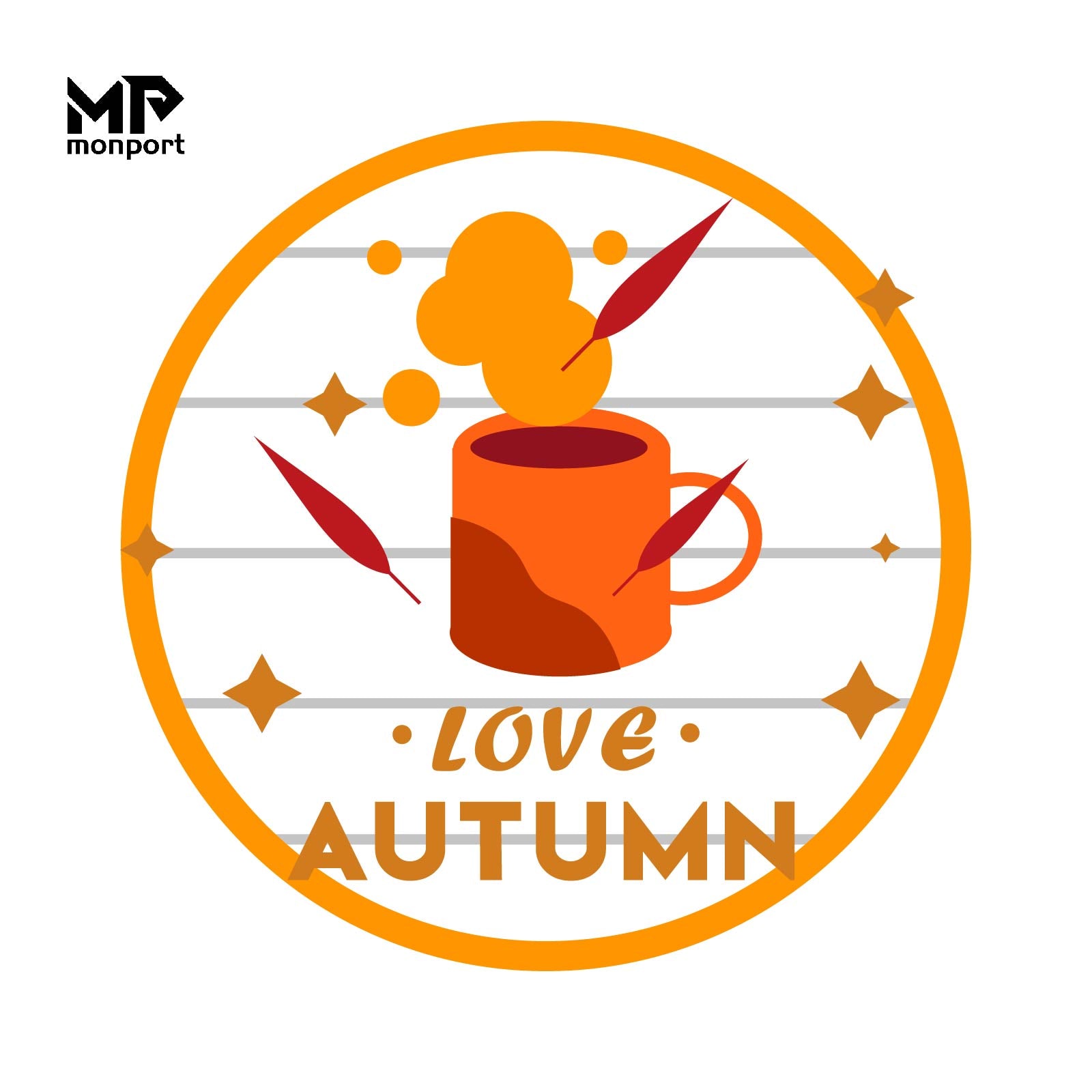 Harmony of Seasons: Laser-Engraved Autumn Teacup Wall Art