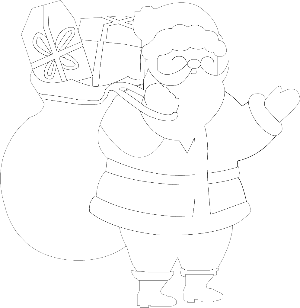 Jolly Goodness: Laser-Engraved Santa Claus Delight