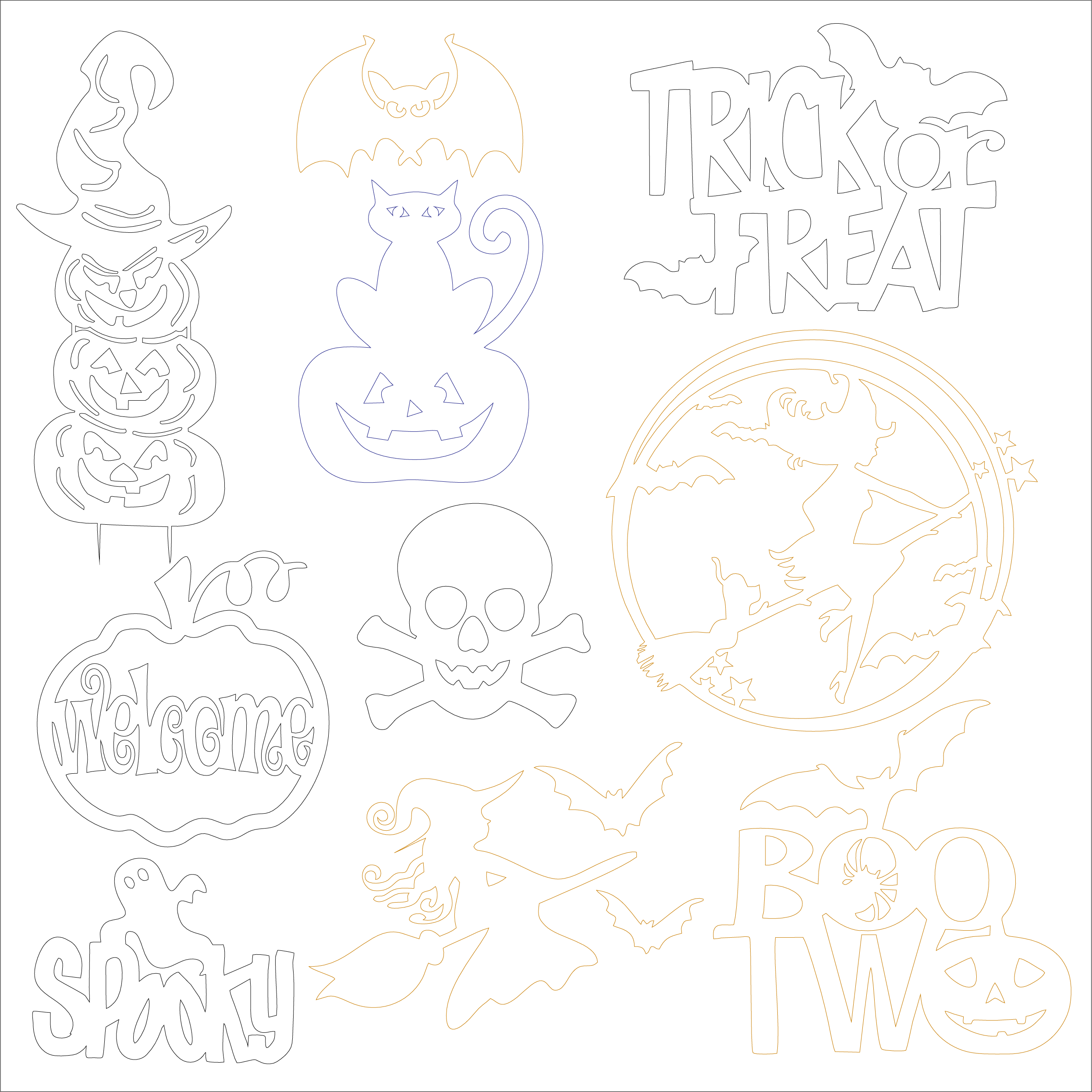 Eerie Delight: Laser-Engraved Halloween Series Material