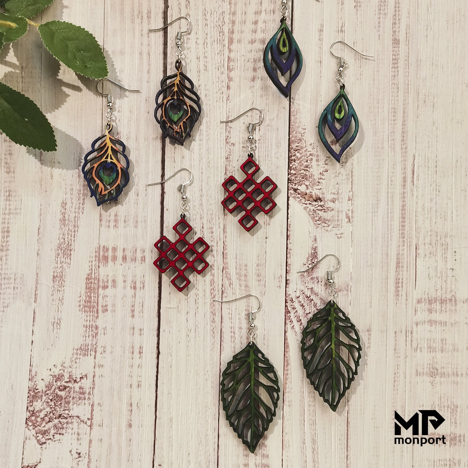 Wooden Eardrops Collection- CDR  File