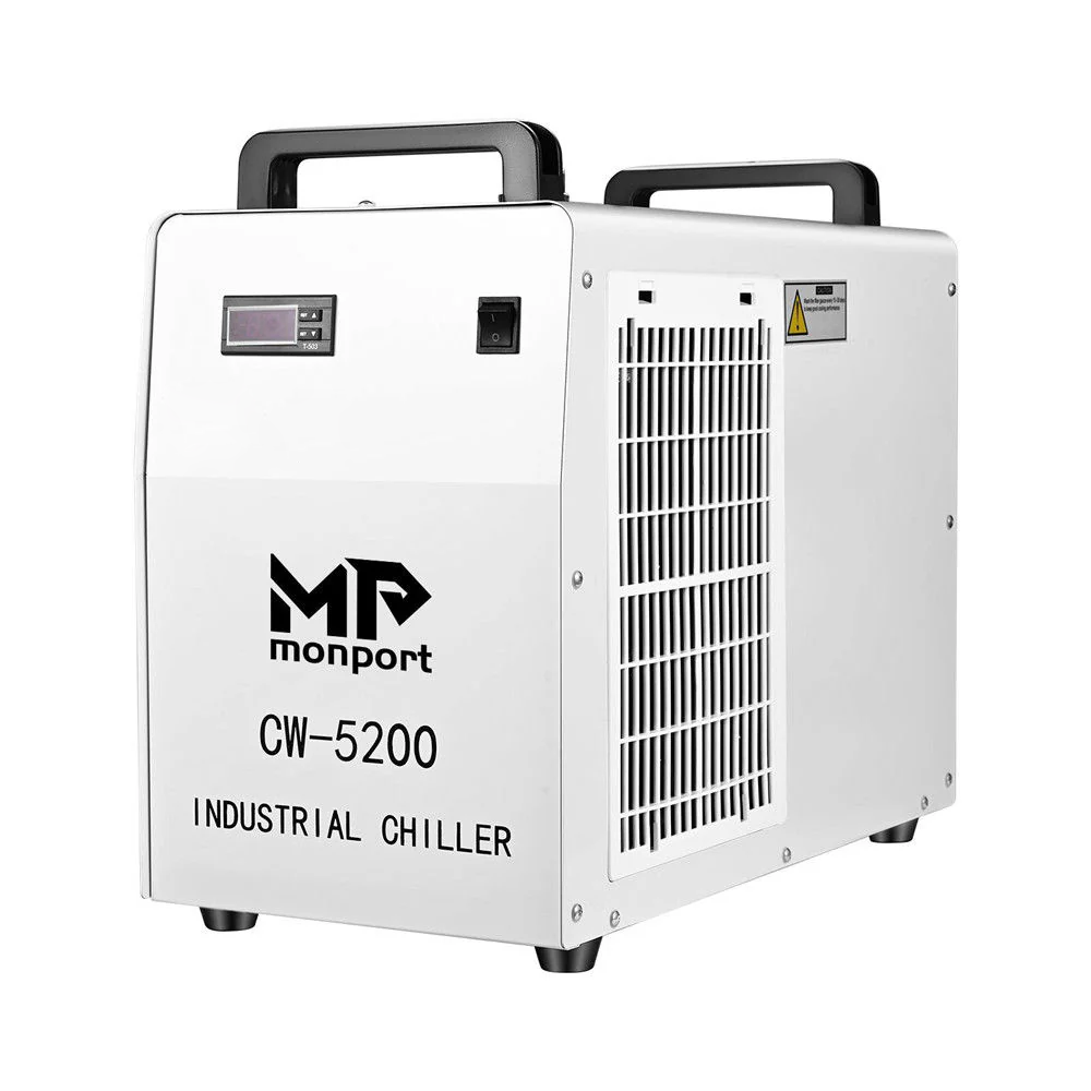 Monport 6L CW-5200 Industrial Water Chiller for 40W-150W CO2 Laser Engraver