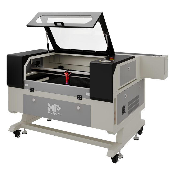 Monport 80W CO2 Laser Engraver & Cutter (28" x 20") with Autofocus and Bracket