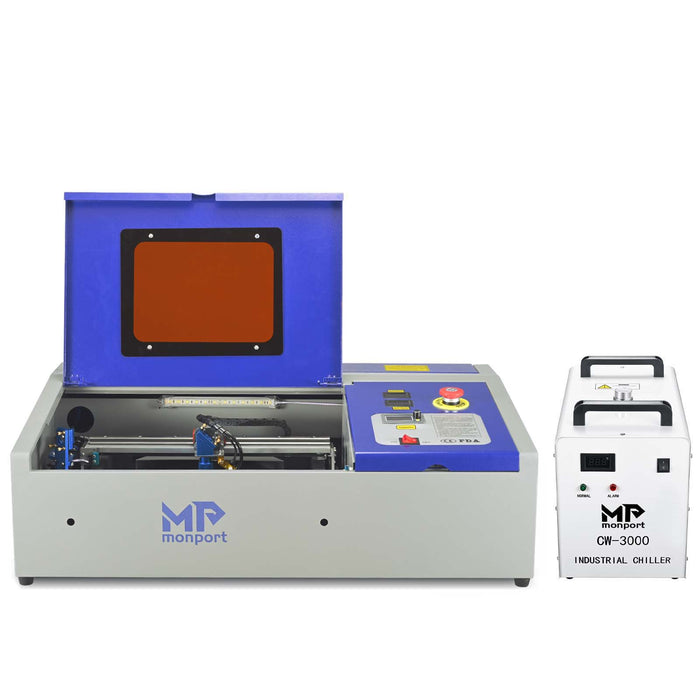 Monport 40W Pro Lightburn-Supported (12" X 8") CO2 Laser Engraver & Cutter with Air Assist