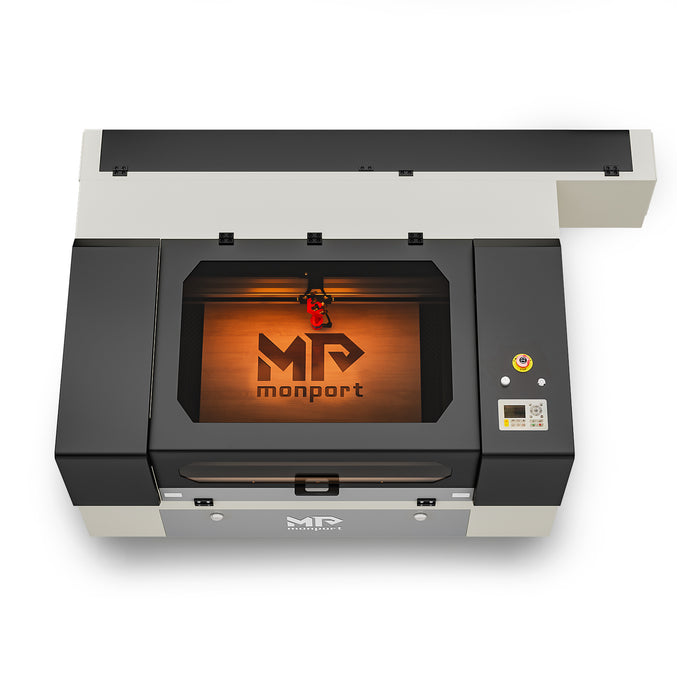 Monport 80W CO2 Laser Engraver & Cutter (28" x 20") with Autofocus and Bracket