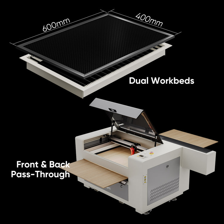 Monport 80W CO2 Laser Engraver & Cutter (24" x 16") with Autofocus