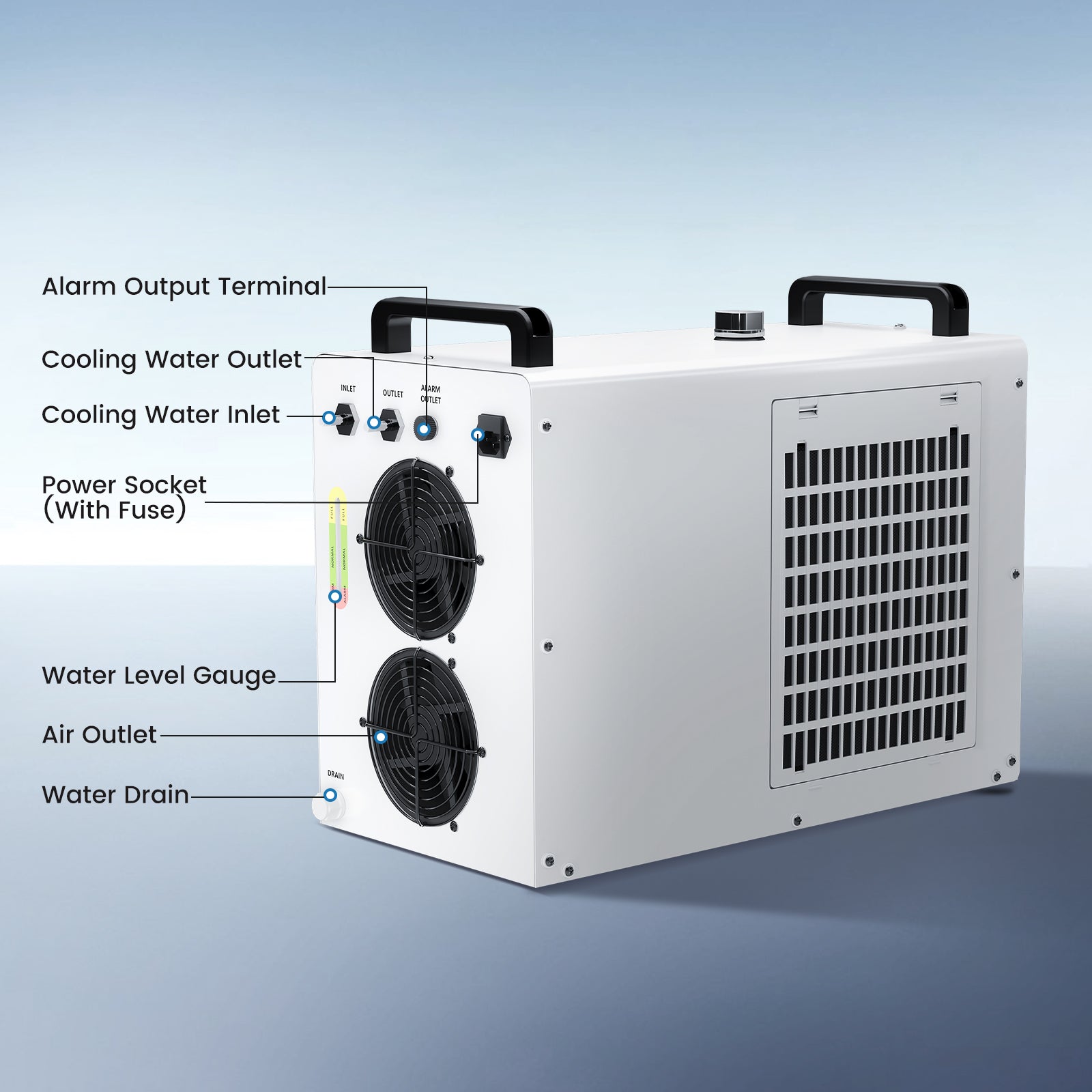 Monport 6L CW-5200 Industrial Water Chiller with Air Purifier Laser Fume Extractor