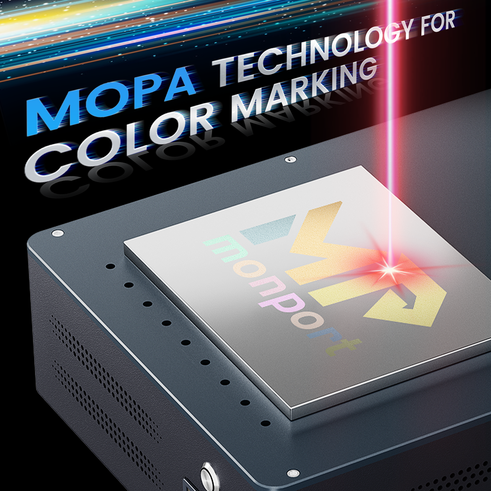 Monport GM 30W Pro Integrated JPT MOPA Fiber Laser Engraver & Marking Machine with AutoFocus