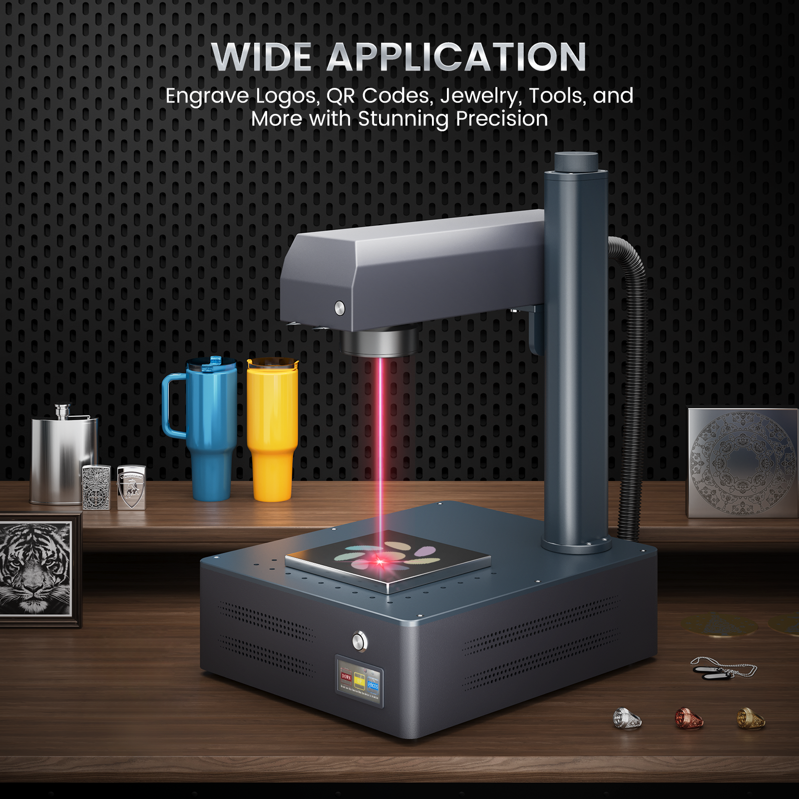 Monport GM 30W Pro Integrated JPT MOPA Fiber Laser Engraver & Marking Machine with AutoFocus