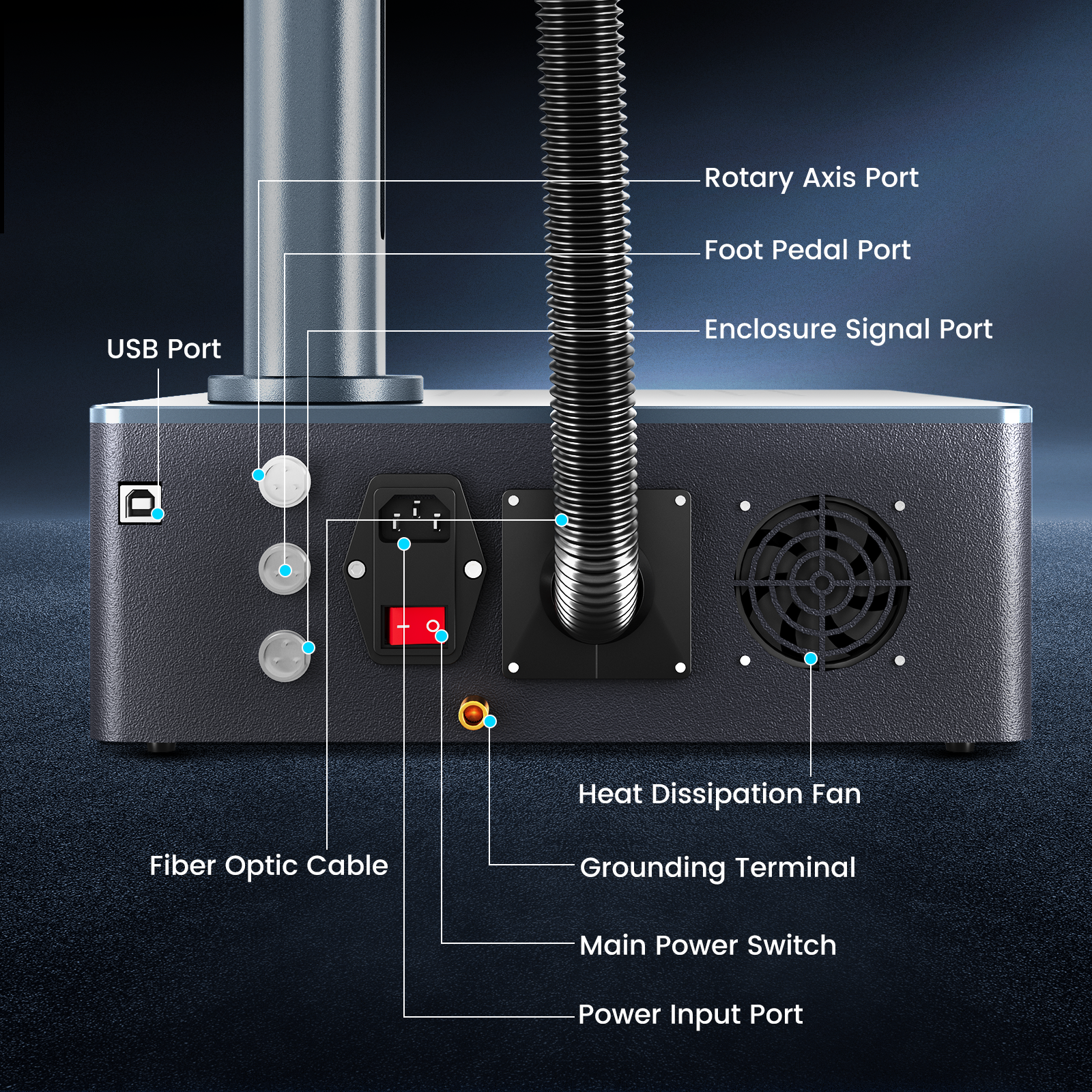 Machine de gravure et de marquage laser à fibre MOPA intégrée Monport GM 60W