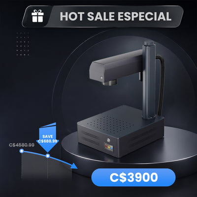 Free LightBurn Pro Limited Time | Monport GM 50W Pro Integrated Fiber Laser Engraver & Marking Machine with AutoFocus