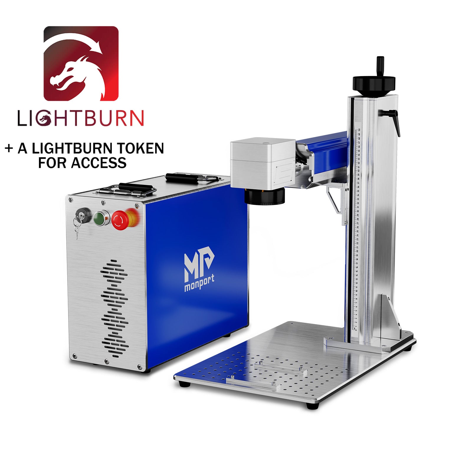 Monport GQ 20W (4.3" x 4.3") Fiber Laser Engraver & Marking Machine with FDA Approval and Free Lightburn
