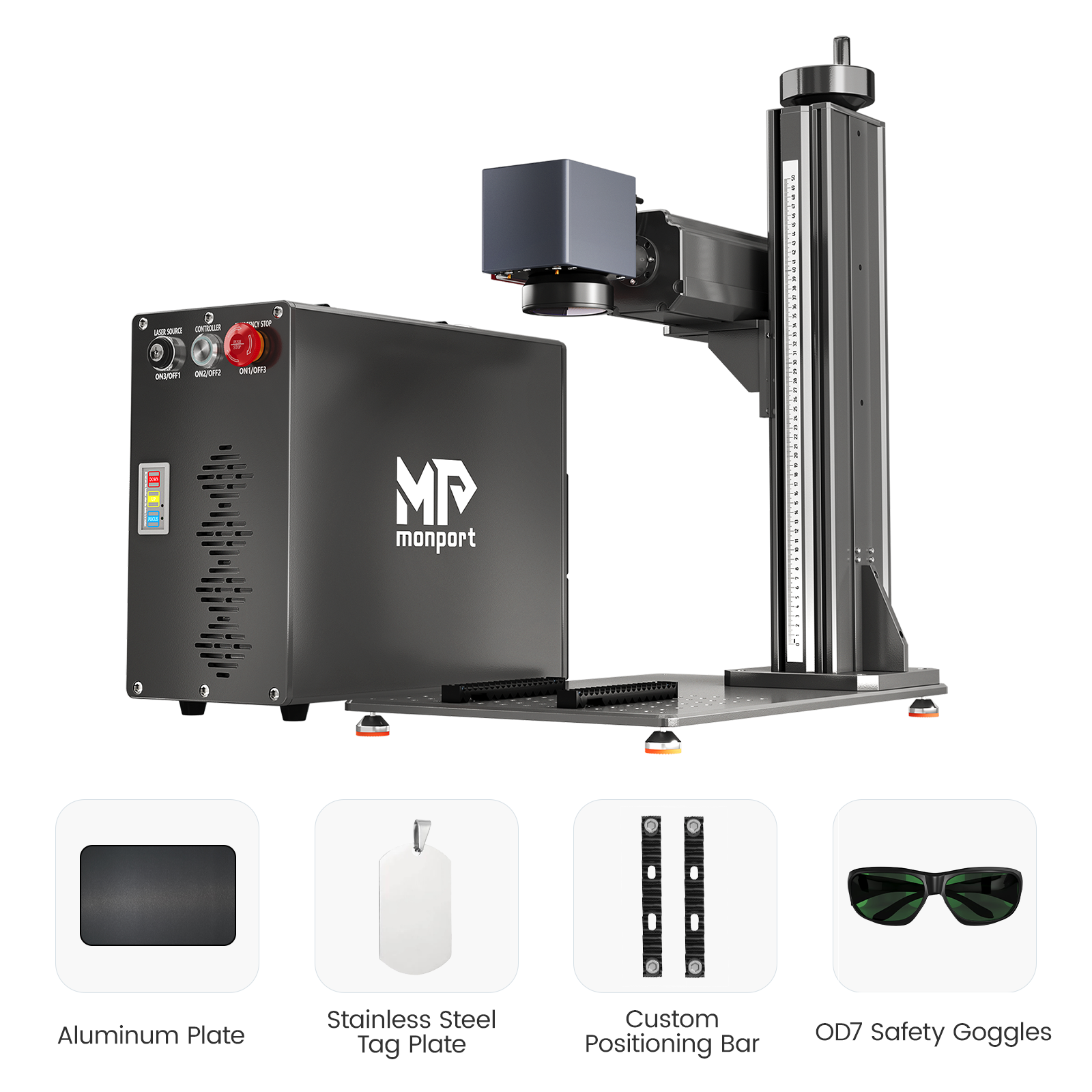 Monport GT 80W Split MOPA Fiber Laser Engraver & Color Marking Machine With AutoFocus