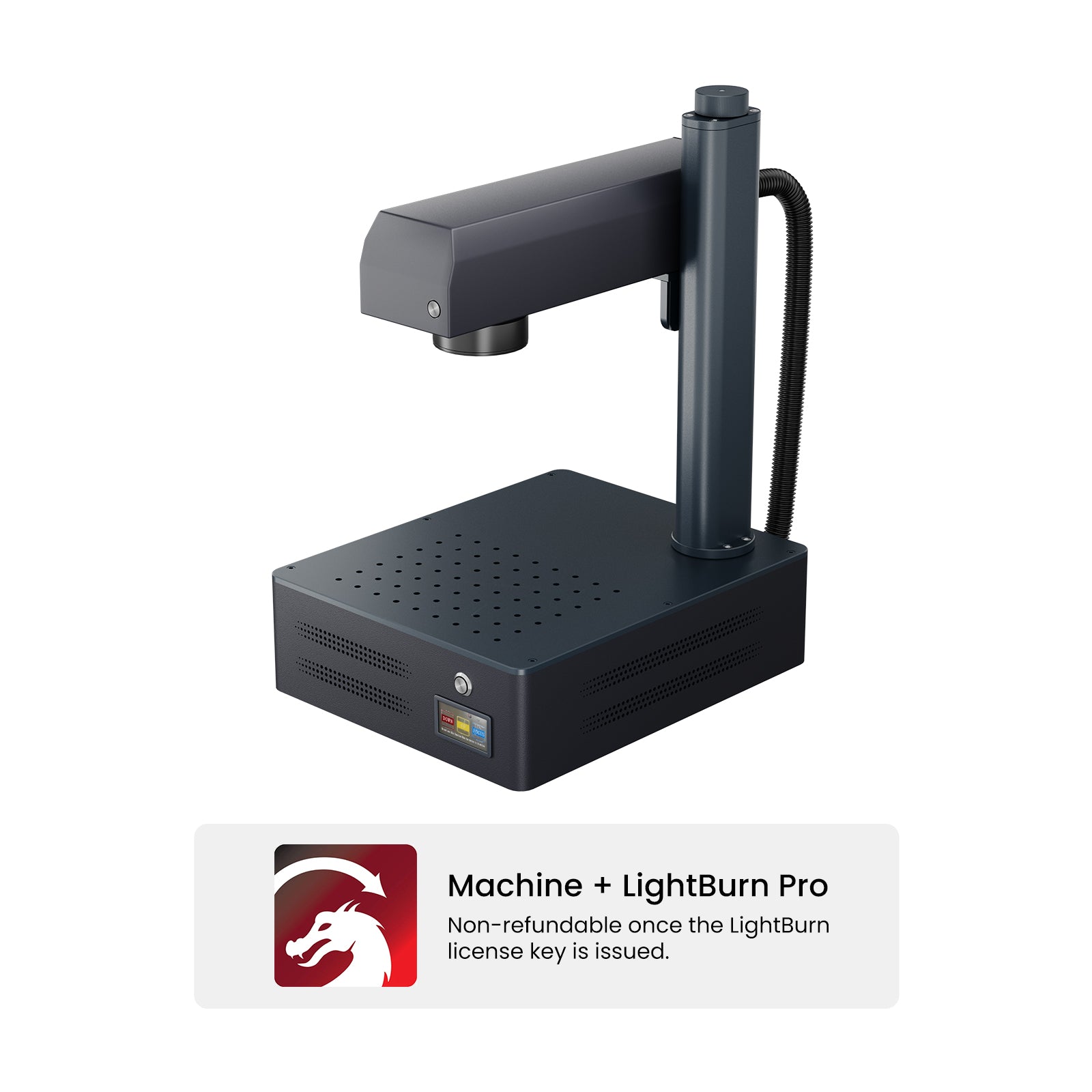 Free LightBurn Pro Limited Time | Monport GM 50W Pro Integrated Fiber Laser Engraver & Marking Machine with AutoFocus