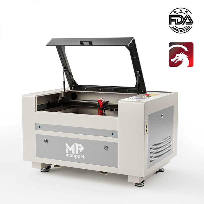 Monport 60W CO2 Laser Engraver & Cutter (24" x 16") with Autofocus