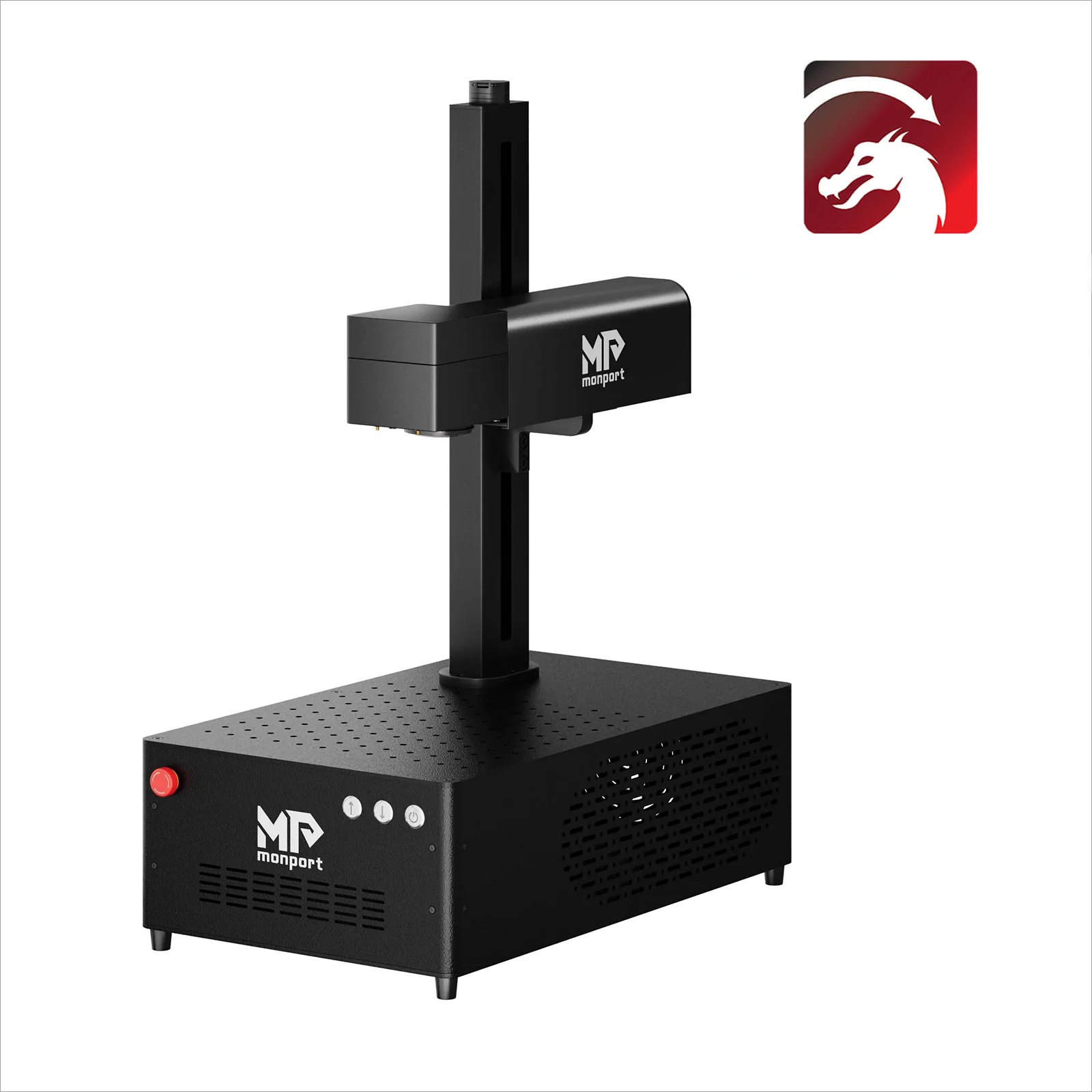 Monport GI60 Integrated MOPA Fiber Laser Engraver & Marking Machine with Electric Lifting and Free Lightburn