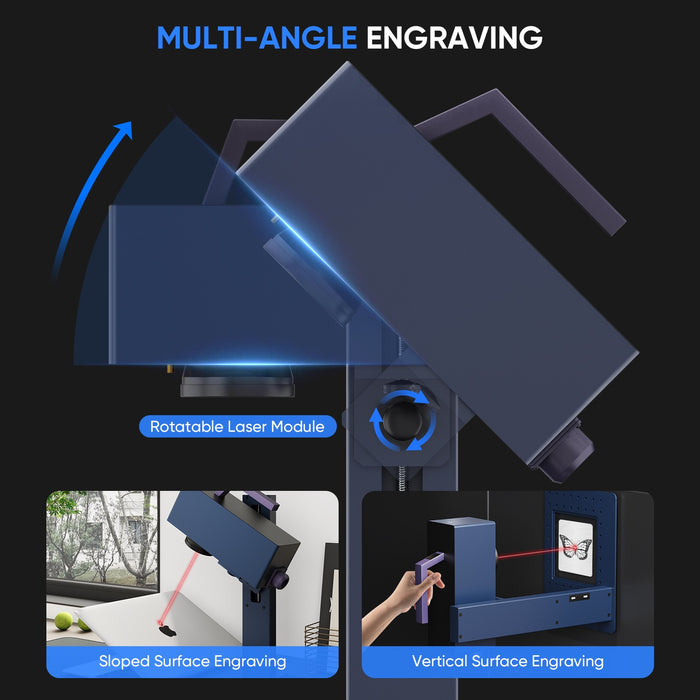 Monport 20W Portable Fiber Laser Engraver for Color Metal Marking-JP