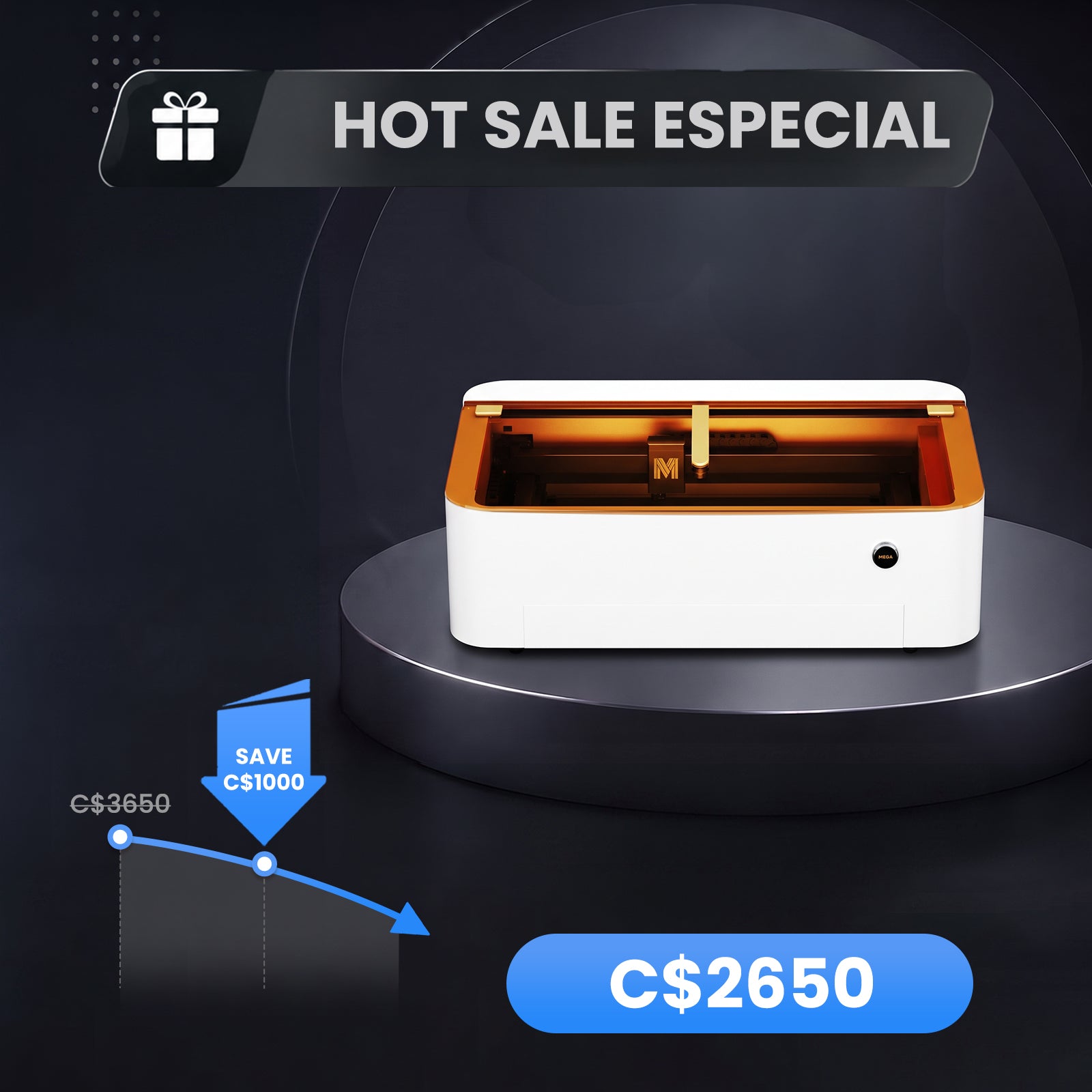 Monport Mega: The World's Premier 70W Intelligent Desktop Engraving Machine