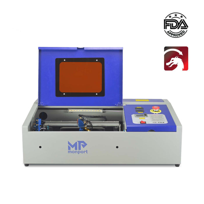 Monport 40W Pro Lightburn-Supported (12" X 8") CO2 Laser Engraver & Cutter with Air Assist