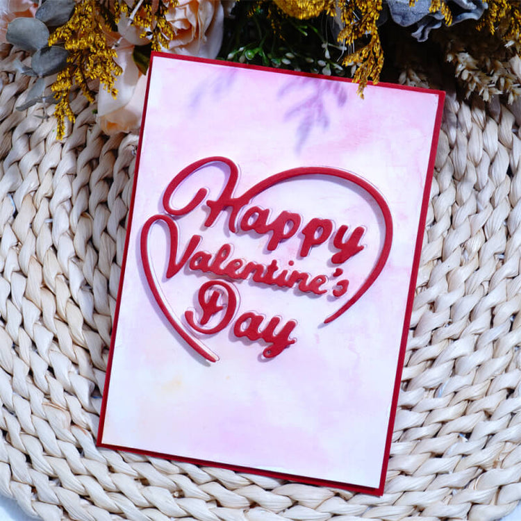 "HAPPY VALENTINE'S DAY" WORD Laser Cutting File