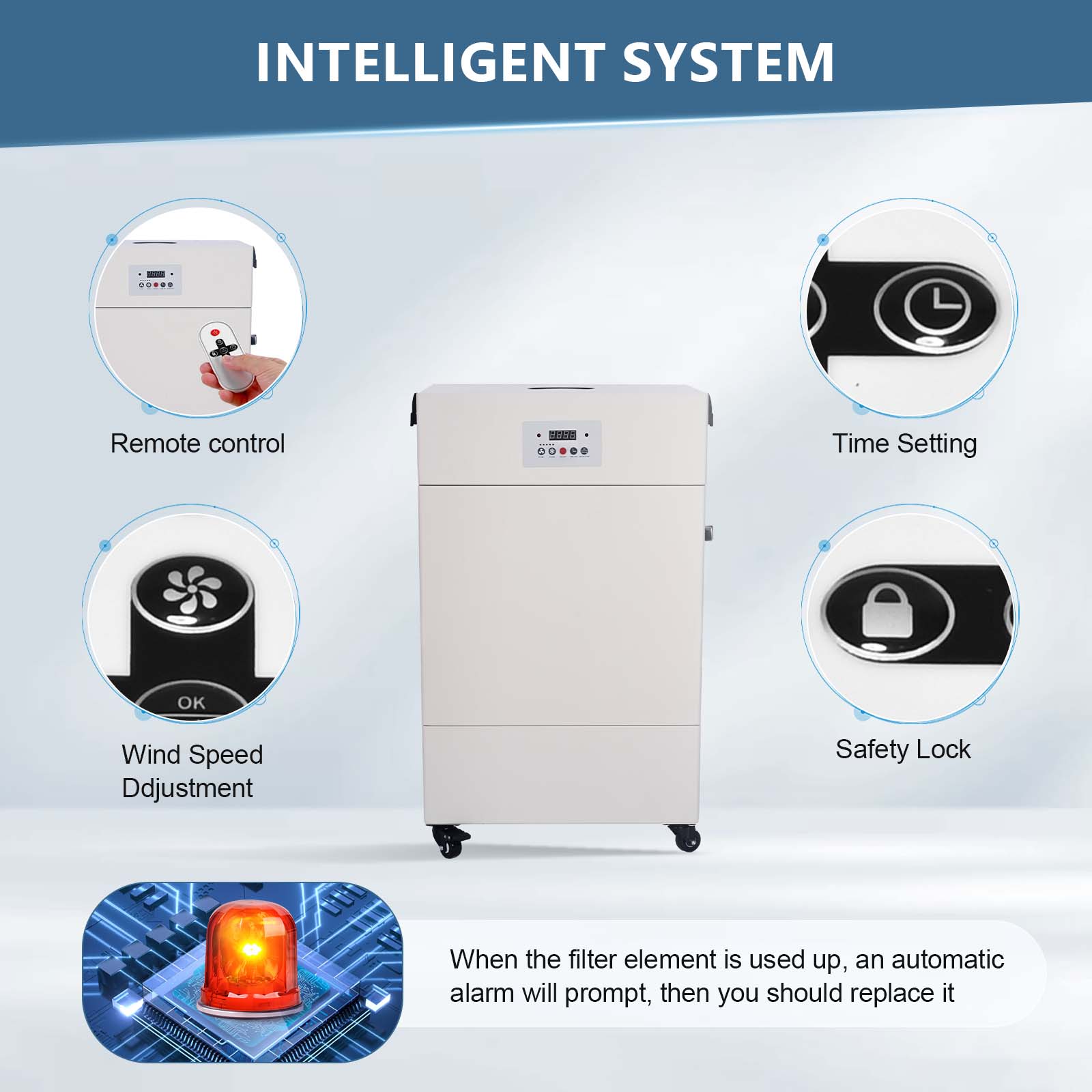 Monport 600W Laser Fume Extractor with 5-Layer Filter for Laser Engraver Cutting Machine
