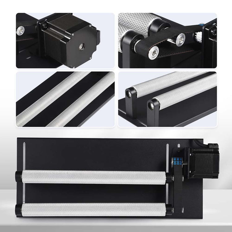 Monport Laser Rotary Roller 360° for 60w-150W CO2 Laser Engraver to hold cylindrical objects