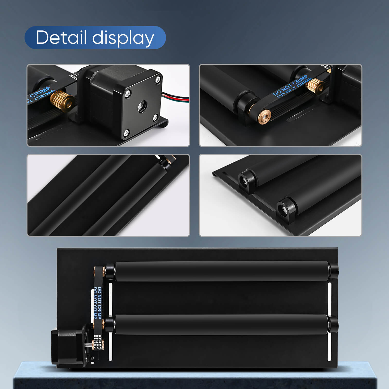 Monport Upgraded Laser Rotary Roller 360° for K40 CO2 Laser Engraver to Hold Cylindrical Objects