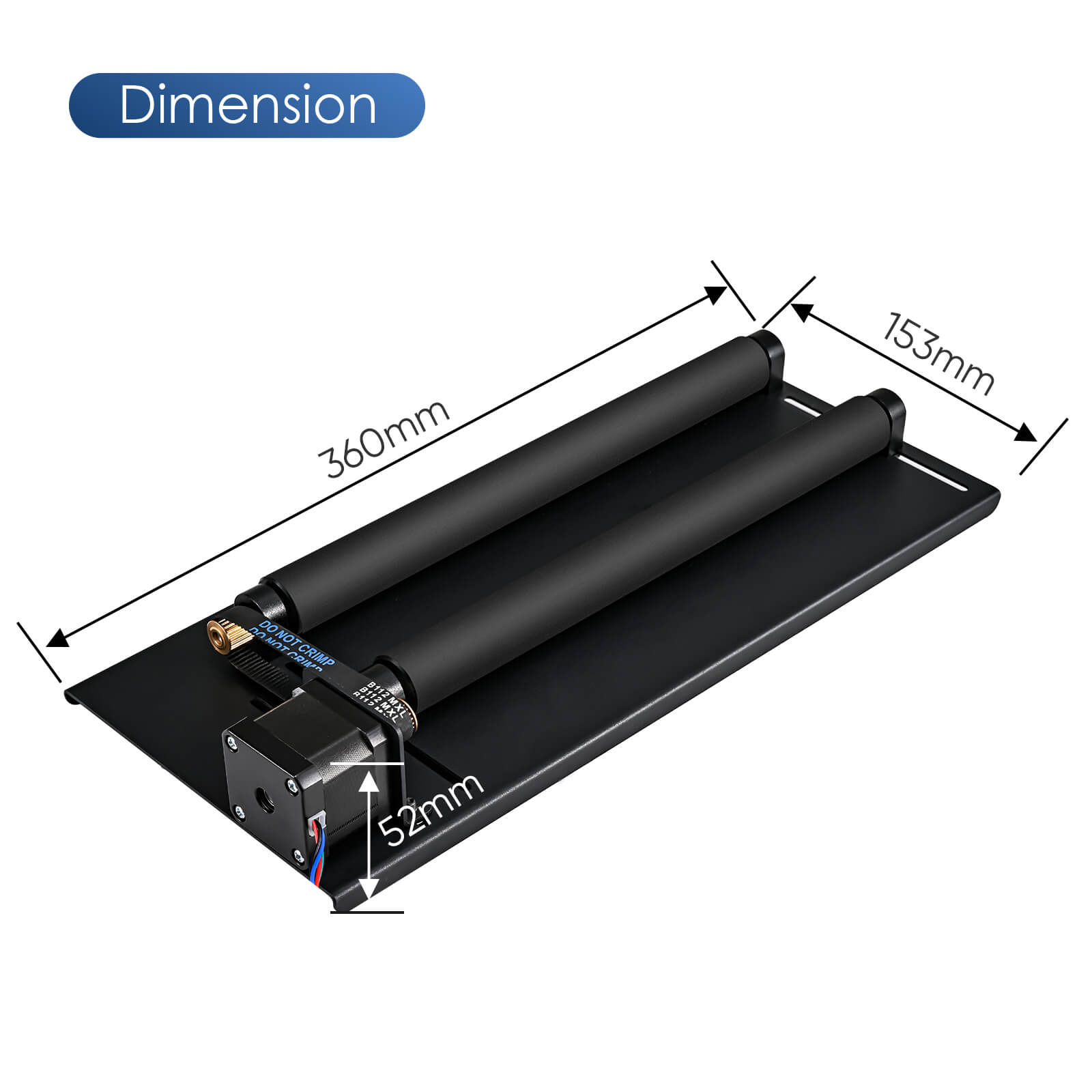 Monport Upgraded Laser Rotary Roller 360° for K40 CO2 Laser Engraver to Hold Cylindrical Objects
