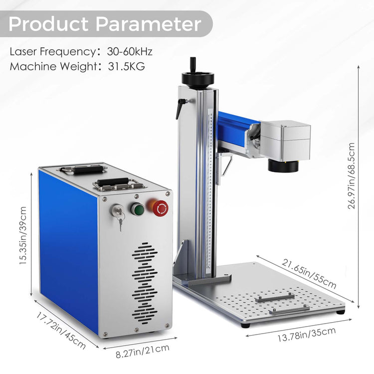 Monport GQ 20W (4.3" x 4.3") Fiber Laser Engraver & Marking Machine with FDA Approval