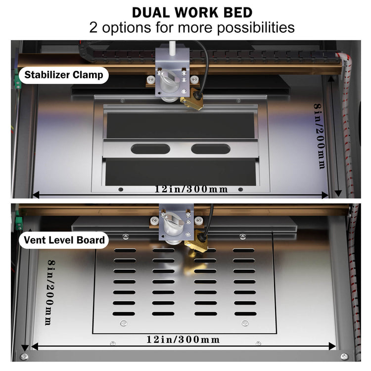 Monport 40W Lightburn-ready (12" X 8") CO2 Laser Engraver & Cutter with FDA Approval