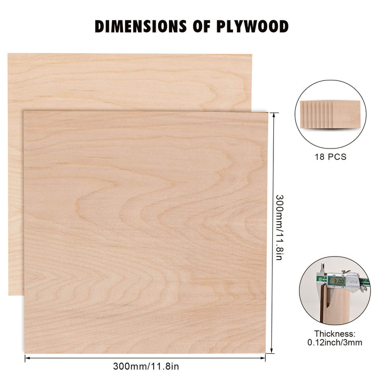 Monport Selected Birch Plywood for Laser Engravers and Cutters DIY Crafting