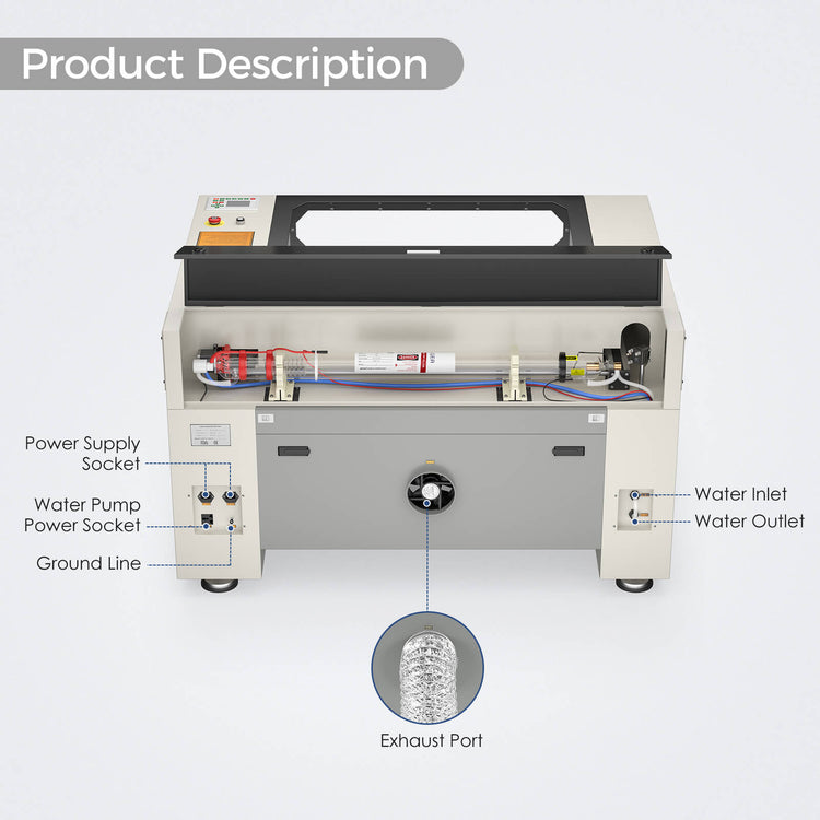 Special Offer | Monport 100W CO2 Laser Engraver & Cutter (40" x 24") with FDA Approved