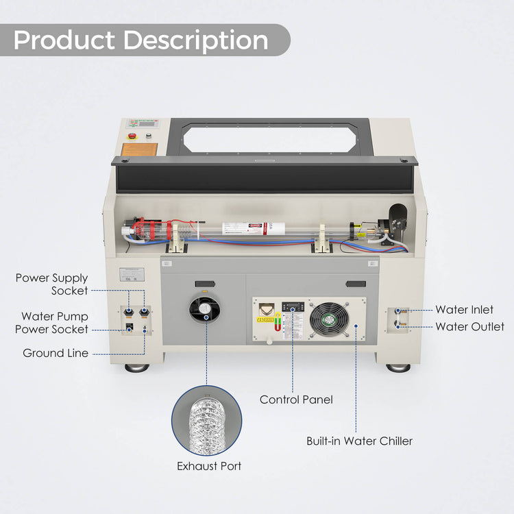 Special Offer | Monport 100W Built-in Chiller CO2 Laser Engraver & Cutter (40" x 24")