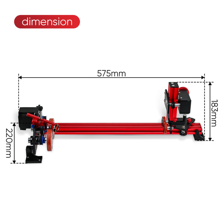 Monport 4-Wheel Lifting Rotary Axis with 360° Rotation for 60W~150W CO2 Laser Engraver