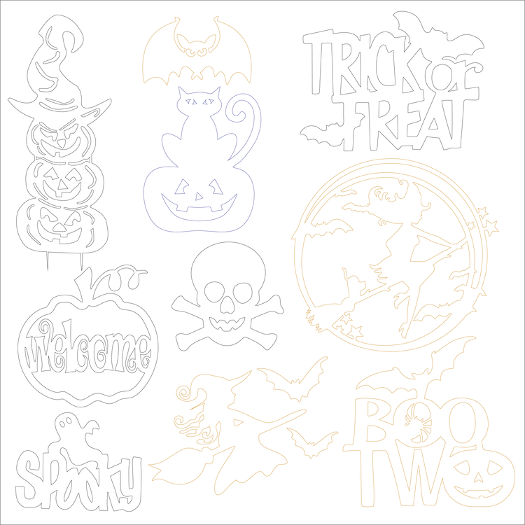 Eerie Delight: Laser-Engraved Halloween Series Material