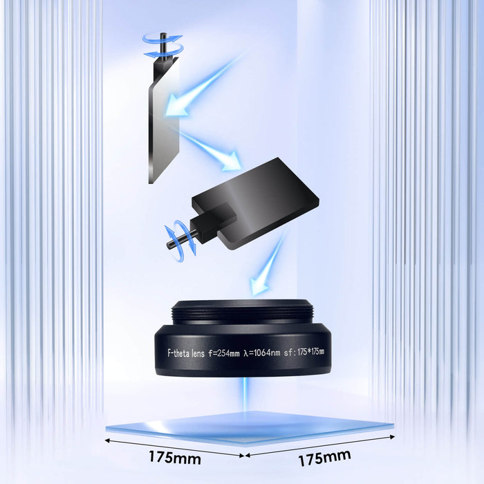 Monport F-theta M52 175mm*175mm Replacement Optical Scanning Lens for Fiber Laser Engraver