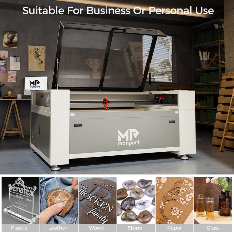 Monport 130W CO2 Laser Engraver & Cutter (55" x 35") with FDA Approved