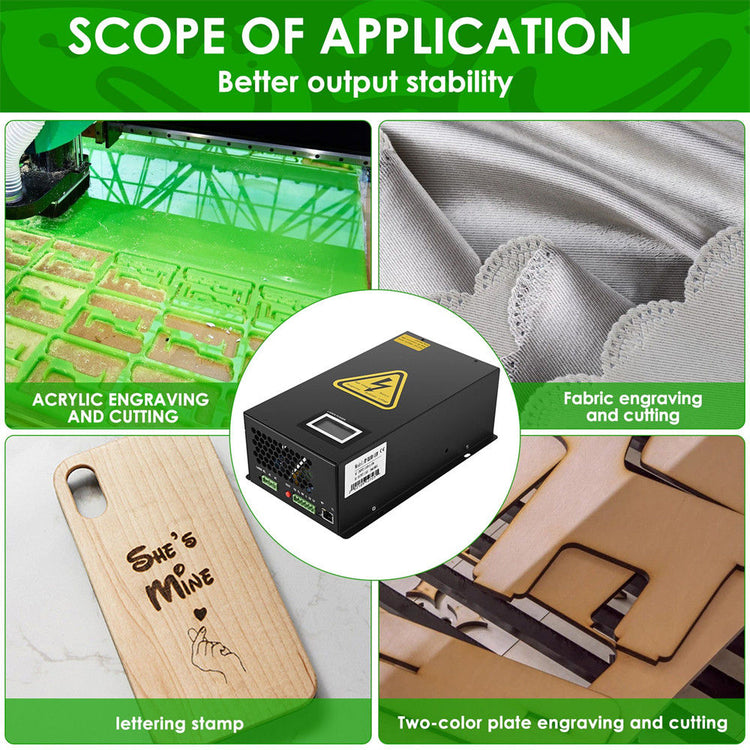 Monport 150W Laser Power Supply with Real-time Data for CO2 Laser Engraver